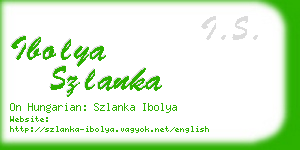 ibolya szlanka business card